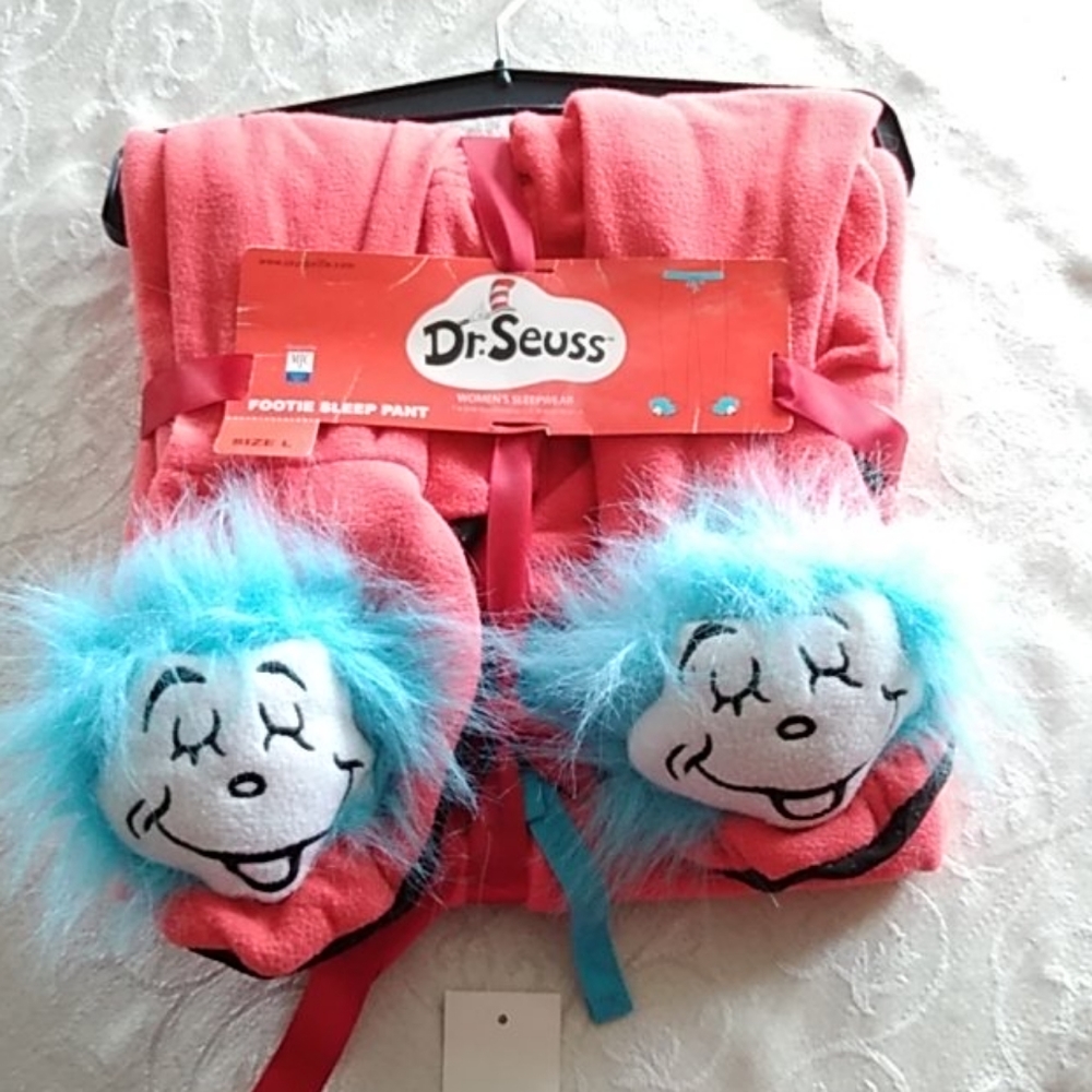 Dr Seuss footie PJs size large